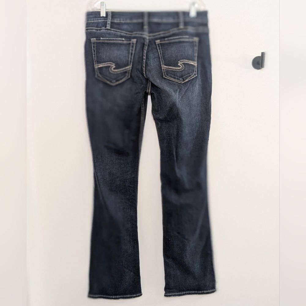 Silver Jeans Suki Slim Boot Dark Wash Stretch Denim Jeans W32 L33 Quiet Luxury - Picture 4 of 9